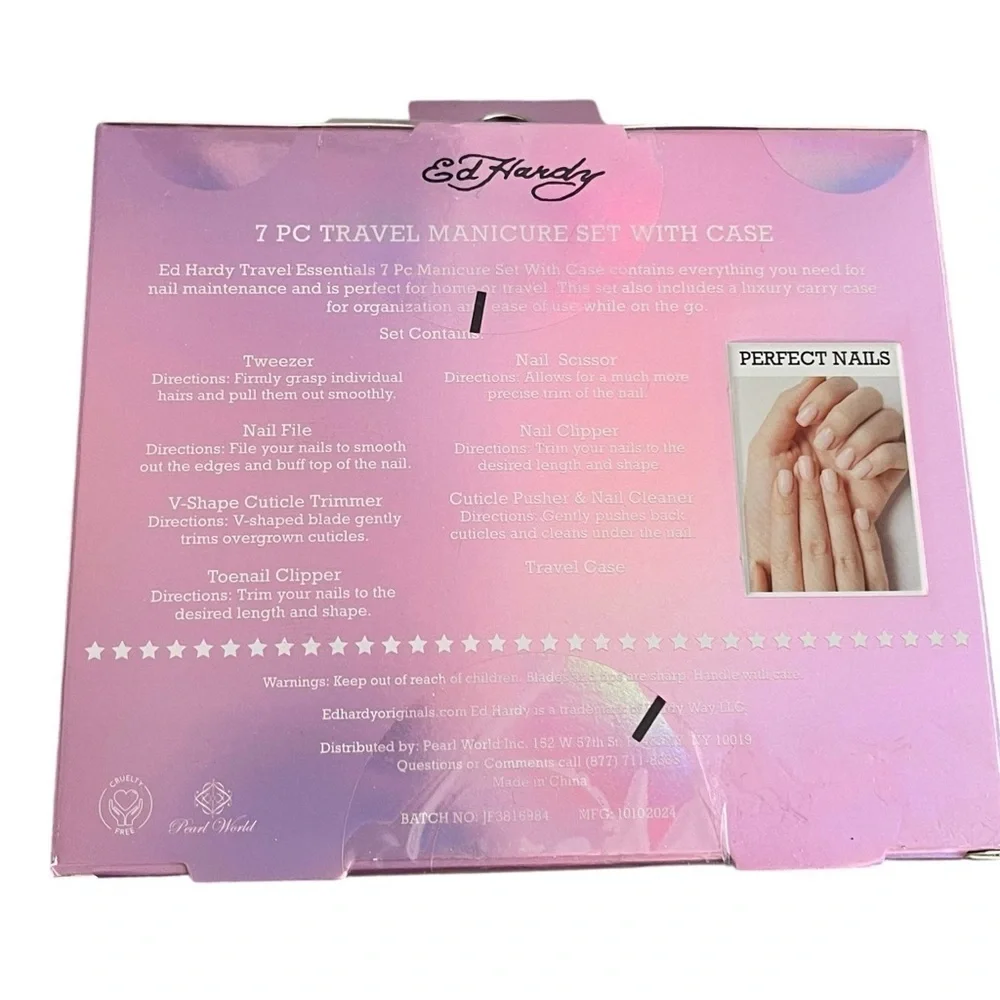 Ed Hardy 7 Piece Women’s Manicure & Pedicure Kit - NWB